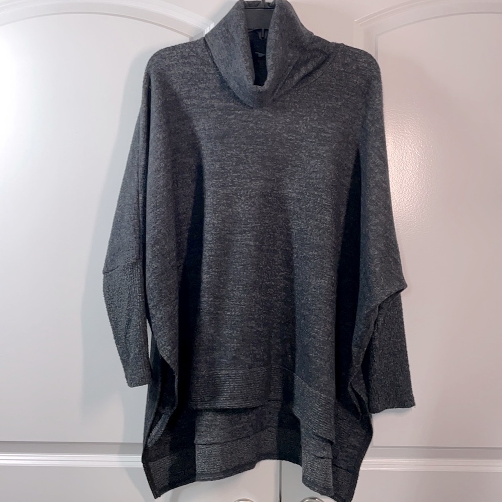 Akira Dark Gray Poncho Style High Low Sweater size M/L - Picture 8 of 14